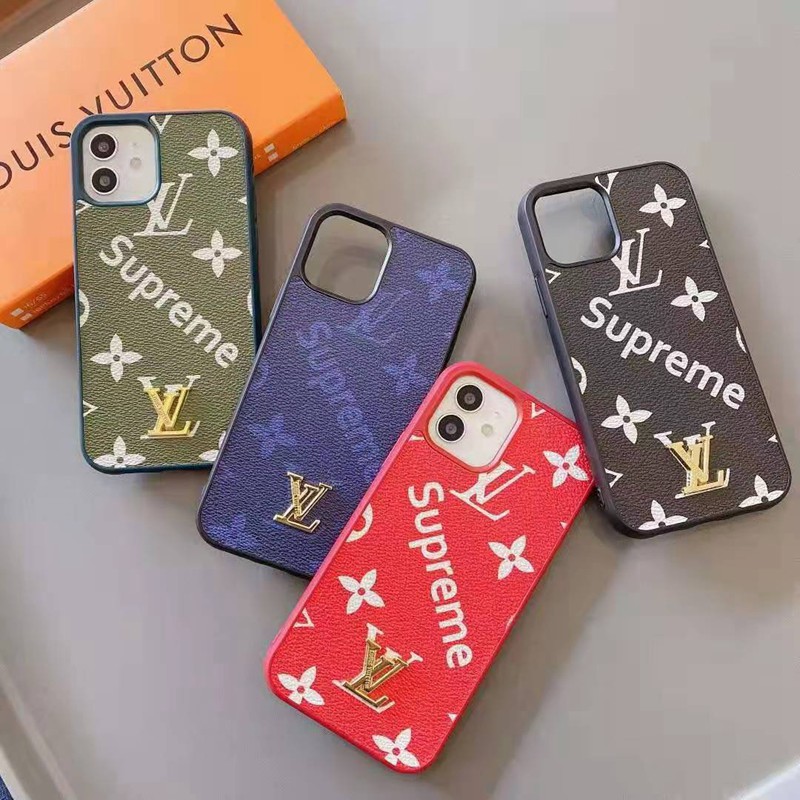 ルイヴィトン シュプリーム コラボ ブランド Iphone 12 pro/12 mini/11 proケース ins風 iphone13/13 pro max/13mini/13proケース 個性潮 ジャケット型