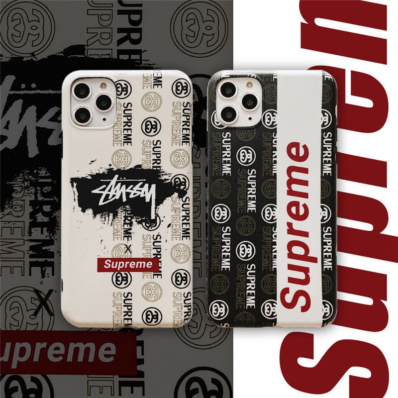 シュプリーム ステューシー コンボ ブランド iphone 13/13 pro/13 mini/13 pro maxケース 個性 オシャレ