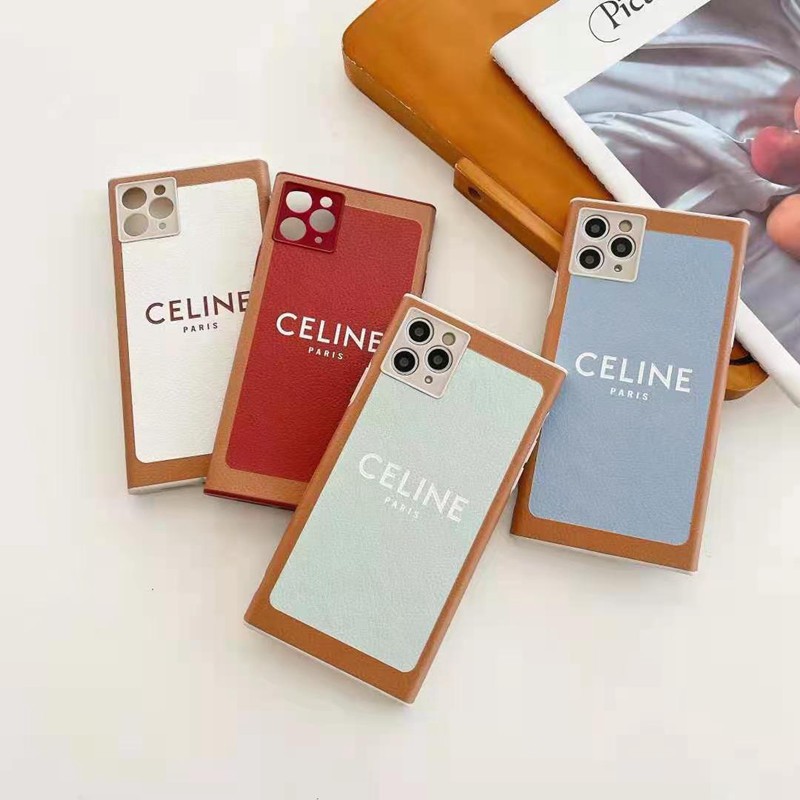 セリーヌ iphone 13 mini/13 pro max/13 pro/se2ケース 個性風 ブランド シンプル CELINE レザー 矩形型 セレブ愛用