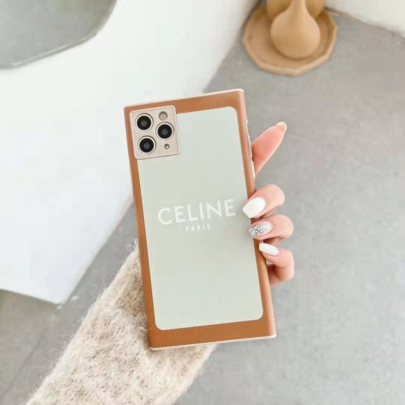 セリーヌCelineブランドiphone13pro/13mini/13pro max/11ケース シンプル 革製 矩形 芸能人愛用 男女通用 アイフォンse2/x/xs/xr/8/7カバー 