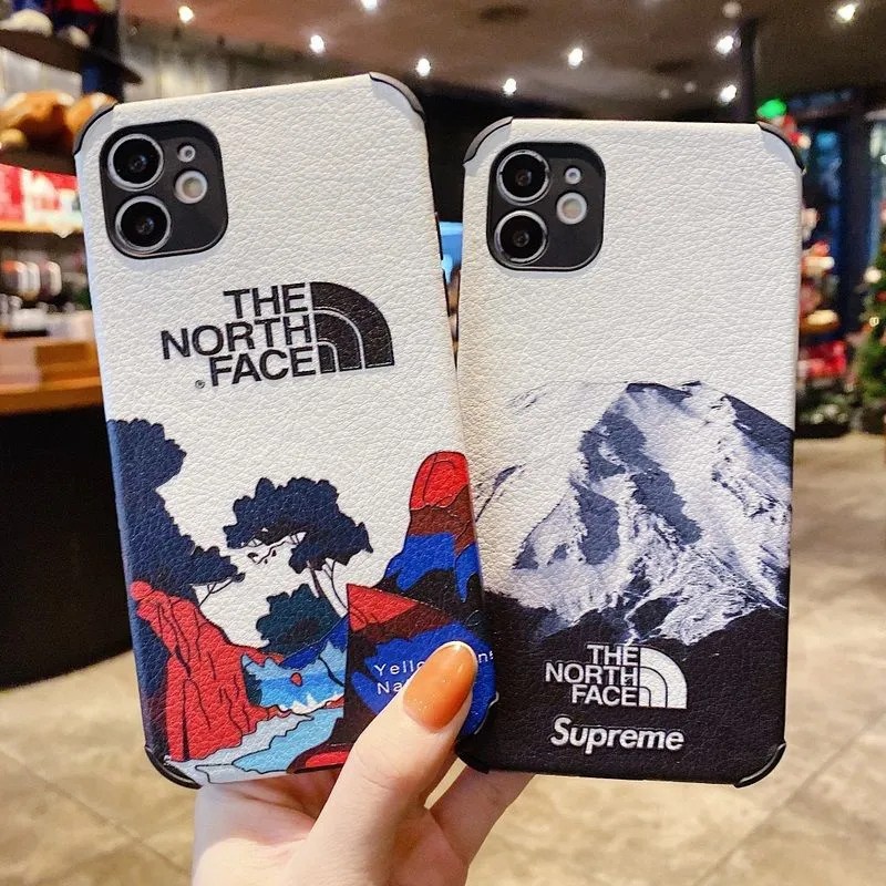 ザノースフェイスThe North Faceシュプリーム ブランドGalaxy s22ケース 雪山 革製 アイフォン13/13 miniカバー イエローストーン 耐衝撃 モノグラム 可愛い 男女