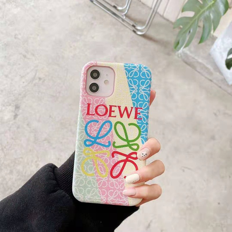 ロエベ LOEWE ブランド iphone13/13 pro max/13 pro/13miniケース 韓国風 レザー カラフル色 モノグラム シンプル 芸能人愛用