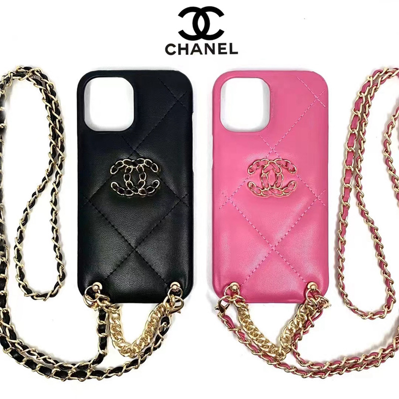 CHANEL ハイブランド iphone 13 pro/13 pro max/13 miniケース シャネル ストランプ付き レザー セレブ愛用 縫い ジャケット 女性 菱形紋