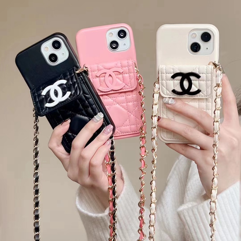 Chanel ブランド シャネル Iphone14 plus/14 Pro/14 Pro Maxケース 韓国風 カード収納 ストラップ付き レザー 斜め掛け バッグ型 ショルダー アイフォン14プロ マックス カバー ジャケット型 女性レディーズ
