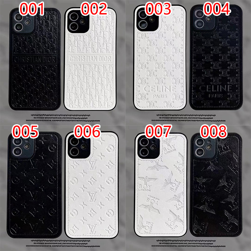 LV ルイ・ヴィトン ディオール DIOR 黒白色 IPhone 14/14 Pro/14 Pro Max/14 Plusケース ブランド モノグラム柄 レザー ジャケット型 CELINE お洒落 セリーヌ シンプル アイフォン14カバー BOY 芸能人愛用 レディース