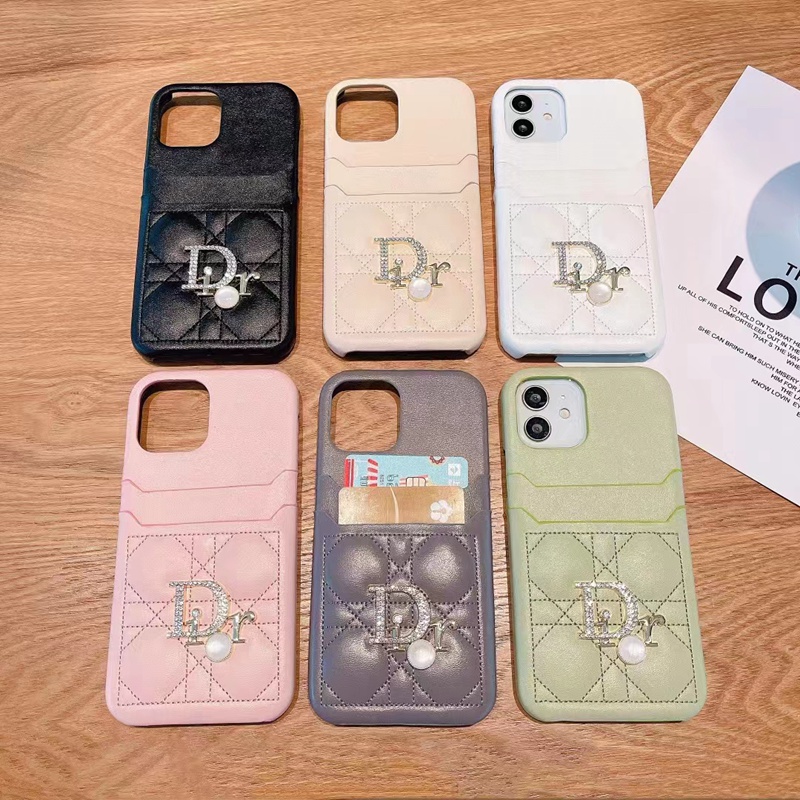 Dior ブランド ディオール iphone se第3世代/13/13 pro/13 pro maxケース おしゃれ モノグラム カード入れ