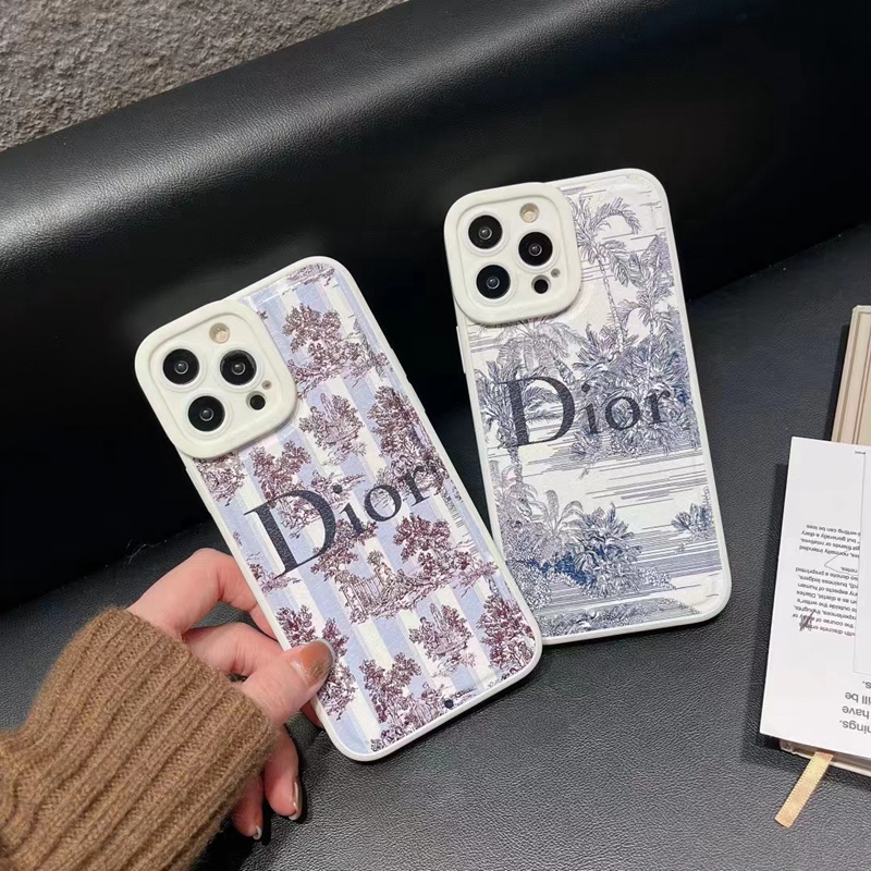 Dior ハイブランド ディオール iphone 14/14 pro/14 pro maxケース 韓国風 植物柄 モノグラム 森 ジャケット型