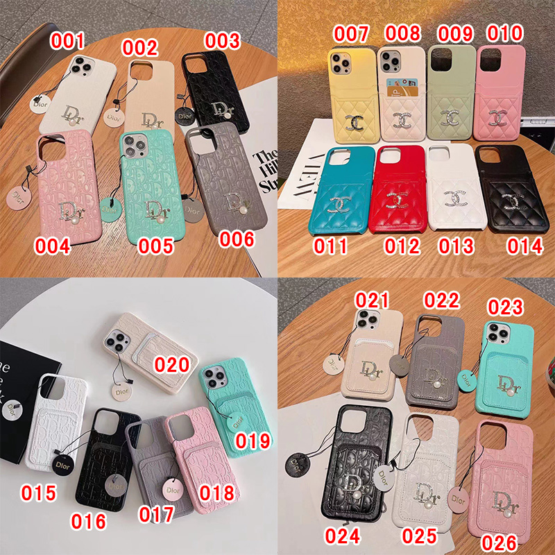 Dior/ディオール ブランド Chanel/シャネル IPhone 14/14 Pro/14 Pro Maxケース 韓国風 カード収納 レザー製 モノグラム 背面バング Galaxy S23/S23+/S23 Plus/S23 Ultra/Note20カバー セレブ愛用 アイフォン14スマホケース メンズ レディーズ