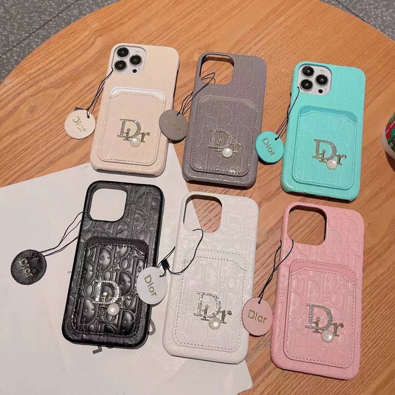 Dior/ディオール ブランド Chanel/シャネル IPhone 14/14 Pro/14 Pro Maxケース 韓国風 カード収納 レザー製 モノグラム 背面バング Galaxy S23/S23+/S23 Plus/S23 Ultra/Note20カバー セレブ愛用 アイフォン14スマホケース メンズ レディーズ