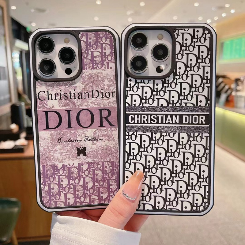 dior/ディオール ハイブランドiphone14pro max plusケース 韓国風 蝶柄 モノグラム ジャケット型 芸能人愛用