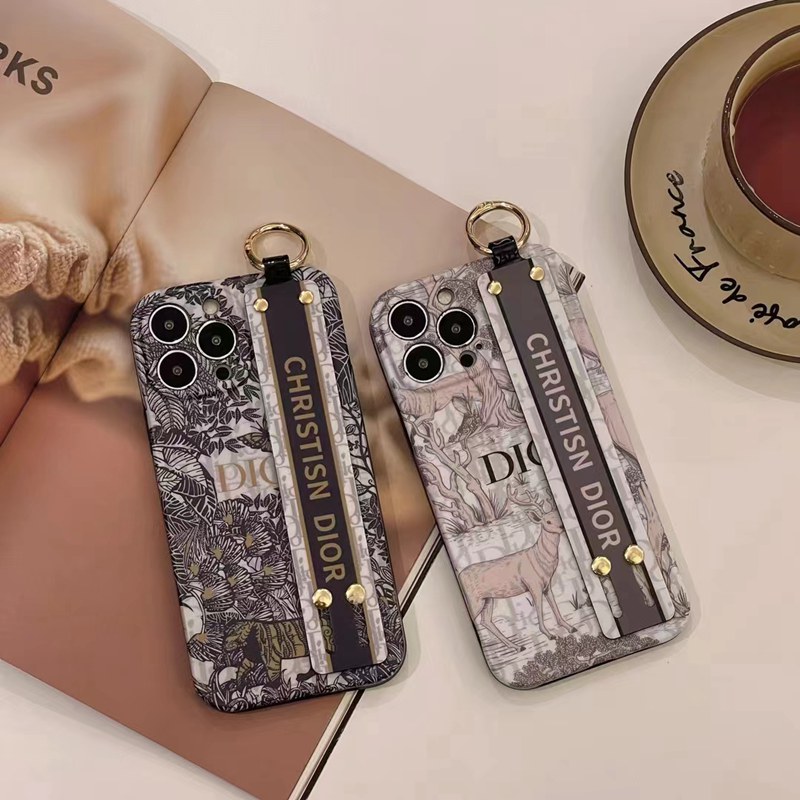 Dior ブランド iphone 15 pro max/15 plusケース 経典 ディオール 芸能人愛用ハンドバンド 便利 スタンド機能 モノグラム リング付き 激安 ペアお揃い