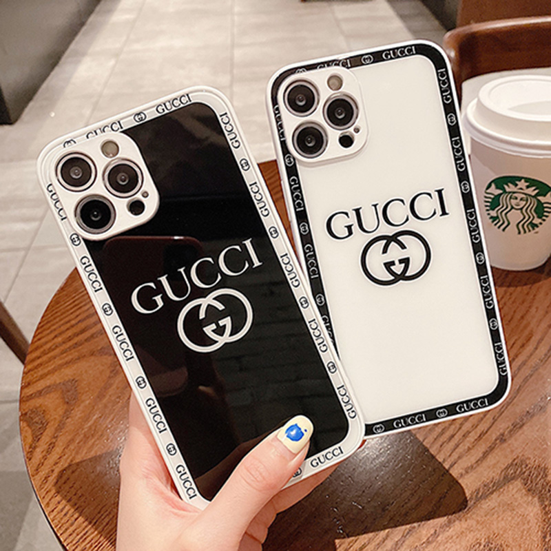 グッチ iPhone 13 mini/13 proケース ブランド 鏡面ガラス型 GUCCI 韓国風 ジャケット型