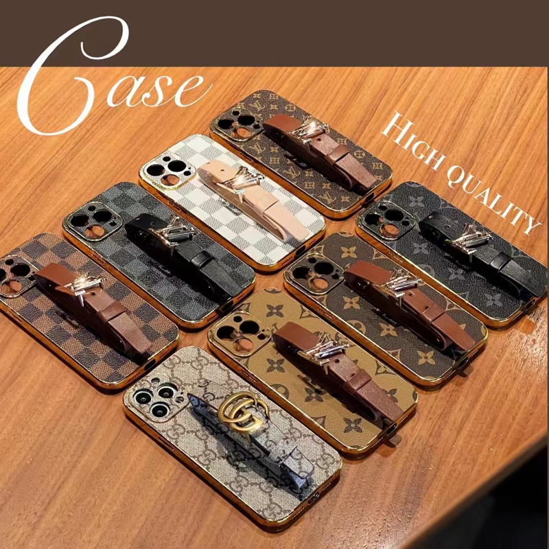 LV/ルイ·ヴィトン iphone14Pro max/14Pro/14スマホケース GUCCI/グッチ ベルト付き ダミエ