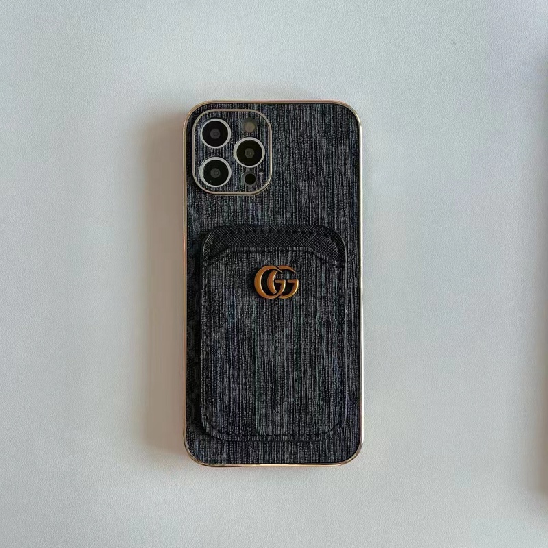 gucciグッチiphone14pro max plusケース可愛い革カード モノグラム バング型 収納可能  ブランド アイフォン14カバー男女