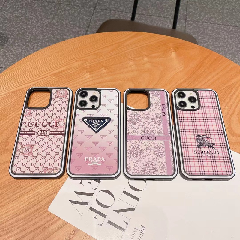 GUCCI/BURBERRY/PRADA ブランド iphone 14/14 pro/14 pro maxケース かわいい 馬車柄 モノグラム 猫 ジャケット型 韓国風