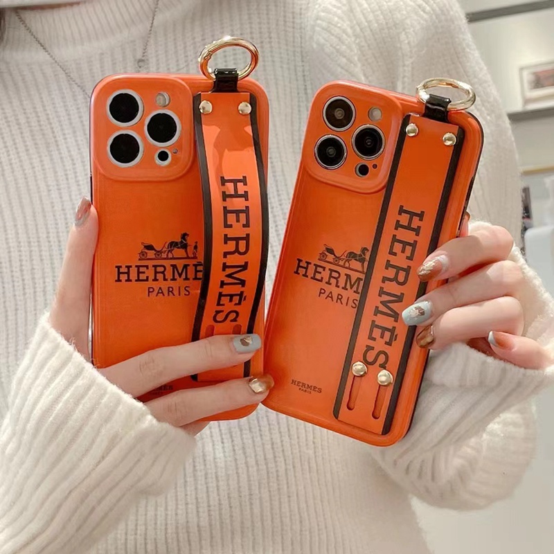 hermes iphone14 pro max/14plusケース エルメス馬車バンド スタンドリング モノグラム  ジャケット ハイブランド アイフォン14カバー レディース