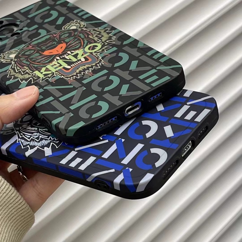 Kenzo ケンゾー ブランド iphone 14 pro max/14 plusケース 個性 虎頭 モノグラム お洒落 カラー ジャケット型