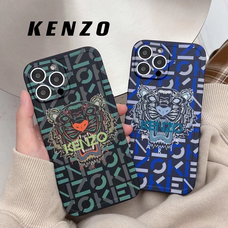 ケンゾーiphone14pro max plusケース お洒落kenzo 虎頭 彩色 モノグラム ハイブランド アイフォン14カバー男女