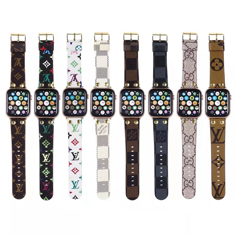 GUCCI/グッチ ハイブランド Apple Watch 7/6/5/4/SEバンド 芸能人愛用 LV/ルイヴィトン 経典 レザー製