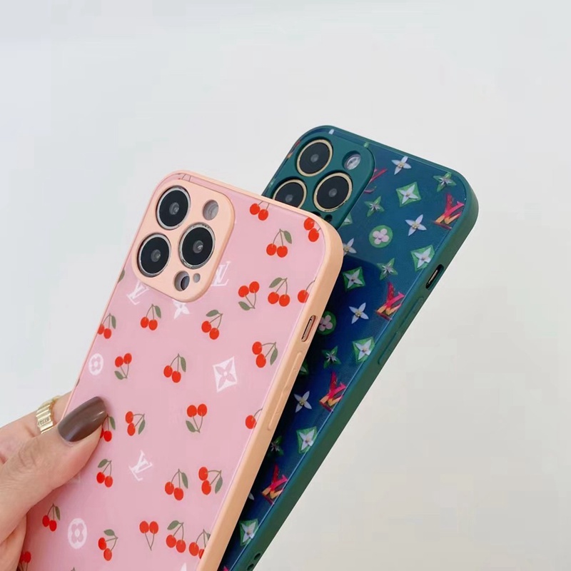 LV ブランド ルイヴィトン  iphone SE3/13/13 pro/13 pro maxケース おしゃれ チェリー柄 ジャケット型 モノグラム