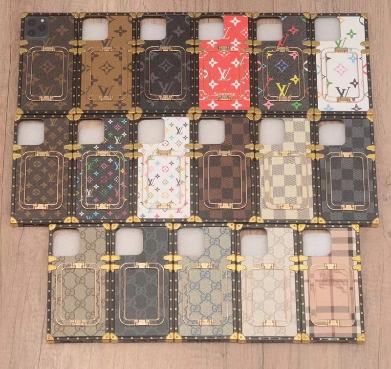 LV/ルイヴィトン Supreme/シュプリーム Gucci/グッチ Burberry/バーバリー ハイブランド iphone 14/14 pro/14 pro max/14 plusケース 個性 トランク型 ハンドバンド付き