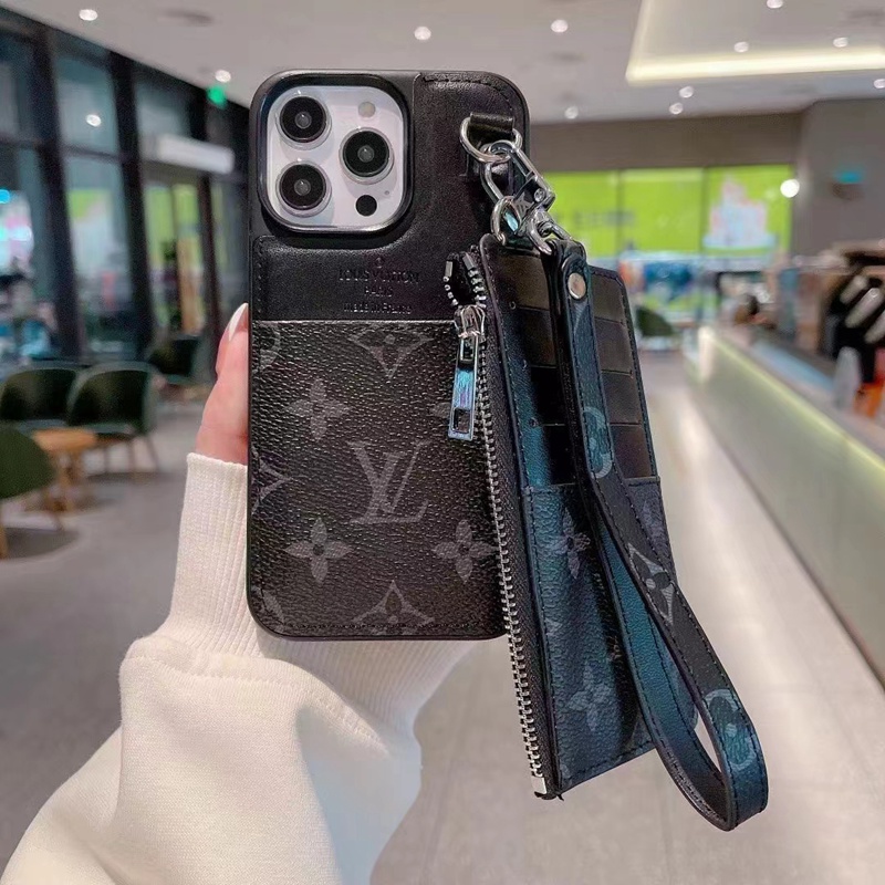 lv iphone14pro max/14plusケースins風ヴィトン財布カード革チェーン モノグラム ブランド アイフォン14プロ マックス カバー男女