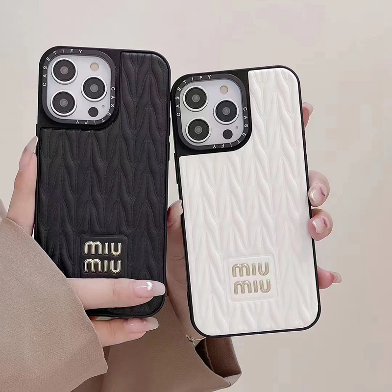 miumiuミュウミュウiphone14pro max/14plusケース お洒落モノグラム キラキラ ブランド ジャケット アイフォン14男女