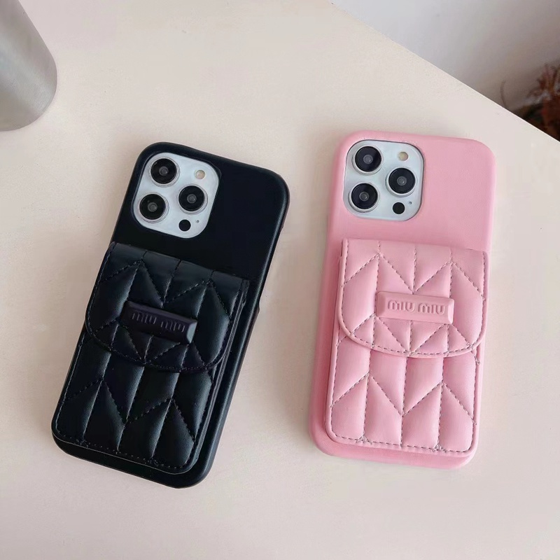 miu miu ミュウミュウ iphone 14/14 pro/14 pro maxケース 韓国風 バッグ型 カード入れ ブランド レザー モノグラム ジャケット型