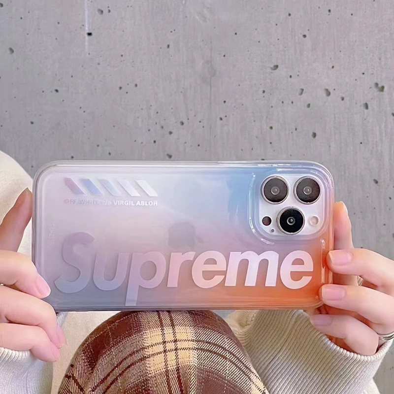 Supreme ハイブランド シュプリーム iphone 14/14 pro/14 pro max/14 plusケース 純色 クリアケース モノグラム