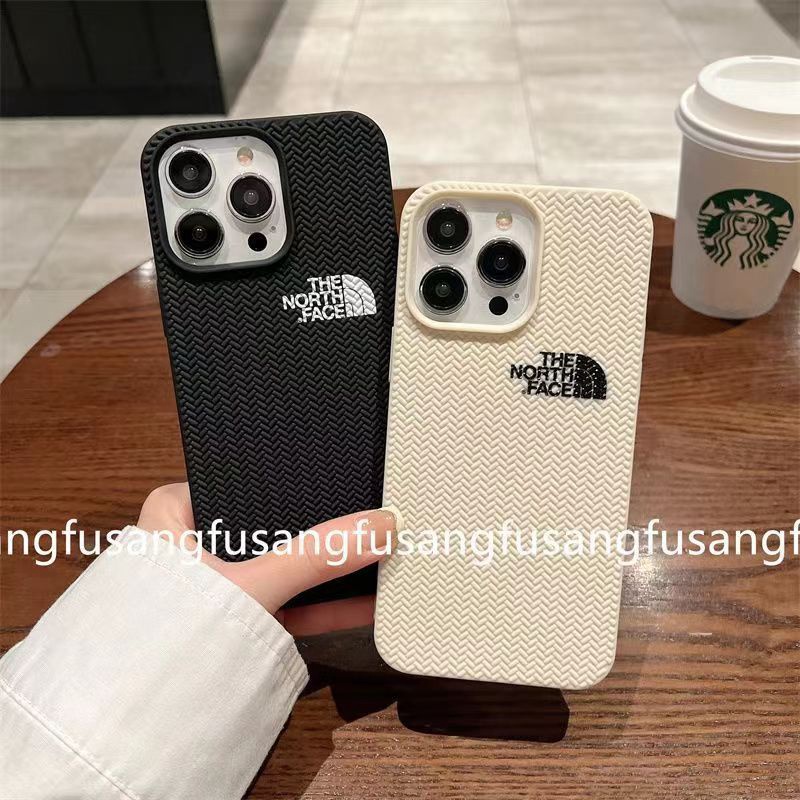 THE NORTH FACE ブランド iPhone 14/14 Pro/14 Pro Maxケース インスタ ザ・ノース・フェイス ステッチ風 ジャケット型