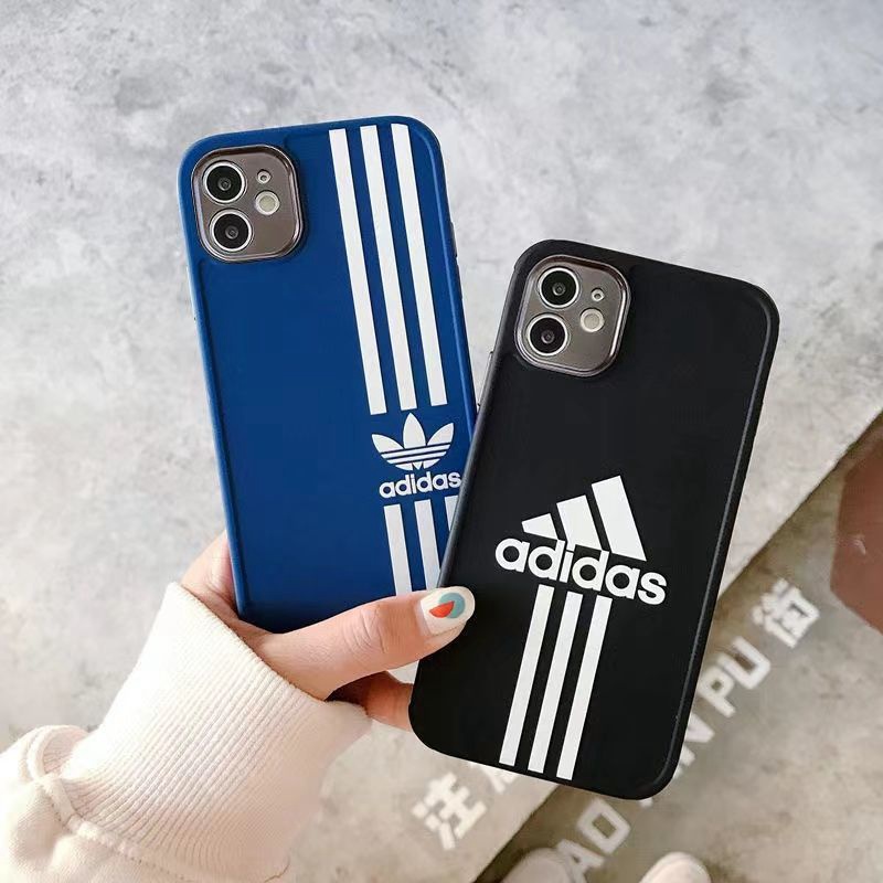 Adidas アディダス ブランド アイフォン13 pro max miniカバー ジャケット 三つ葉 お洒落 トレフォイル 3本線 シンプル 男女 ファッション