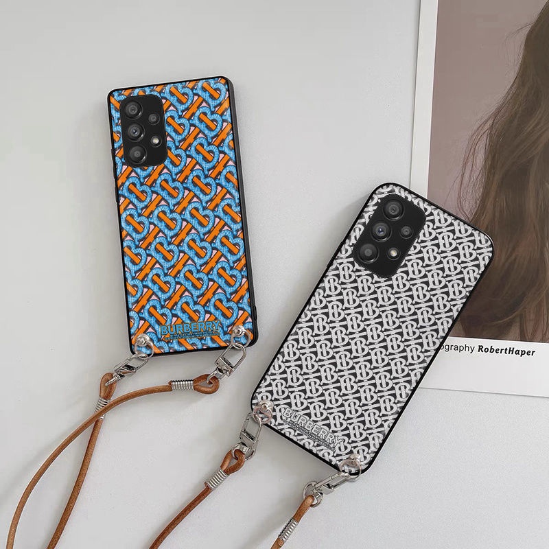 バーバリー/BURBERRY ブランド iPhone 13/12 pro maxケース 韓国風 斜め掛け チェーン付き ショルダー