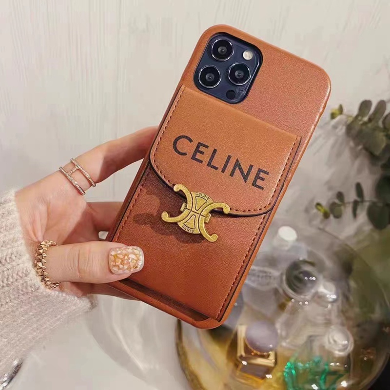 celine iphone14pro max plusセリーヌs23+ultra/a54ケース バッグ革カード モノグラム ハイブランド アイフォン14カバー 男女
