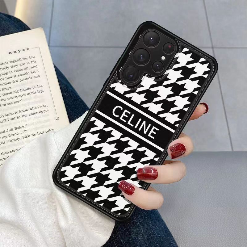 セリーヌCeline iphone14pro max plus/s23+ultraケースins風モノグラム黒白ジャケット ブランド アイフォン14男女