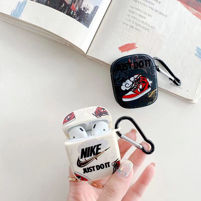 nike airpods pro2/3ケース ナイキ靴スニーカー運動カラビナ落下防止エアーポッズ3/プロ2ブランド