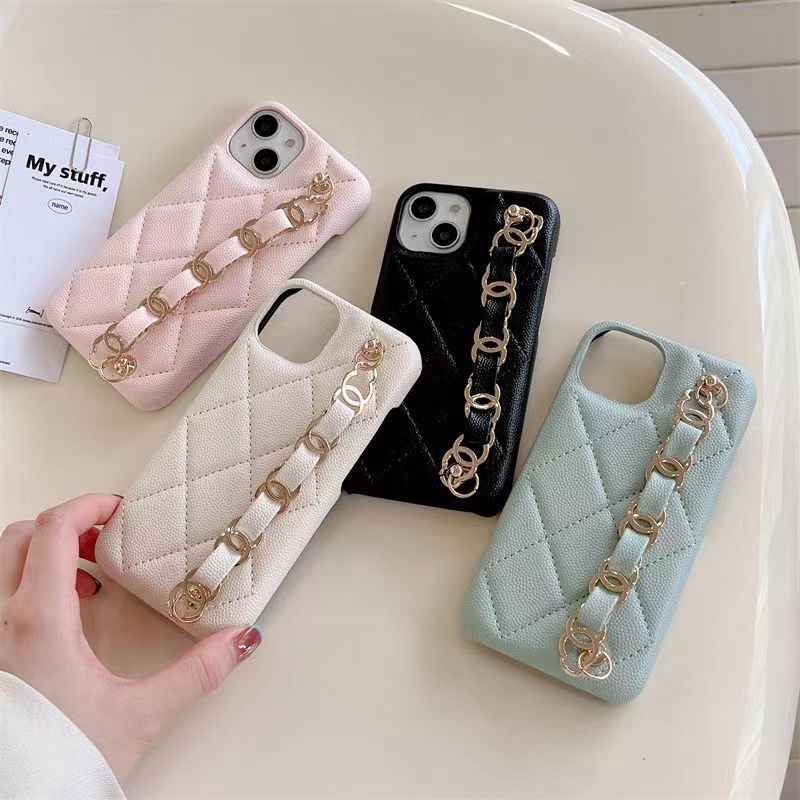 Chanel ブランド シャネル iPhone 14/14 Pro/14 Pro maxケース 韓国風 ジャケット型 チェーン付き バッグ モノグラム レザー製