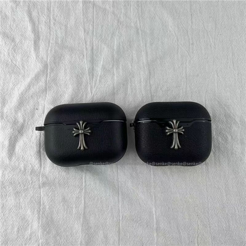 クロムハーツchrome hearts airpods pro2/3ケース カラビナ十字モノグラム黒エアーポッズ3ブランドセレブ愛用 激安 男女