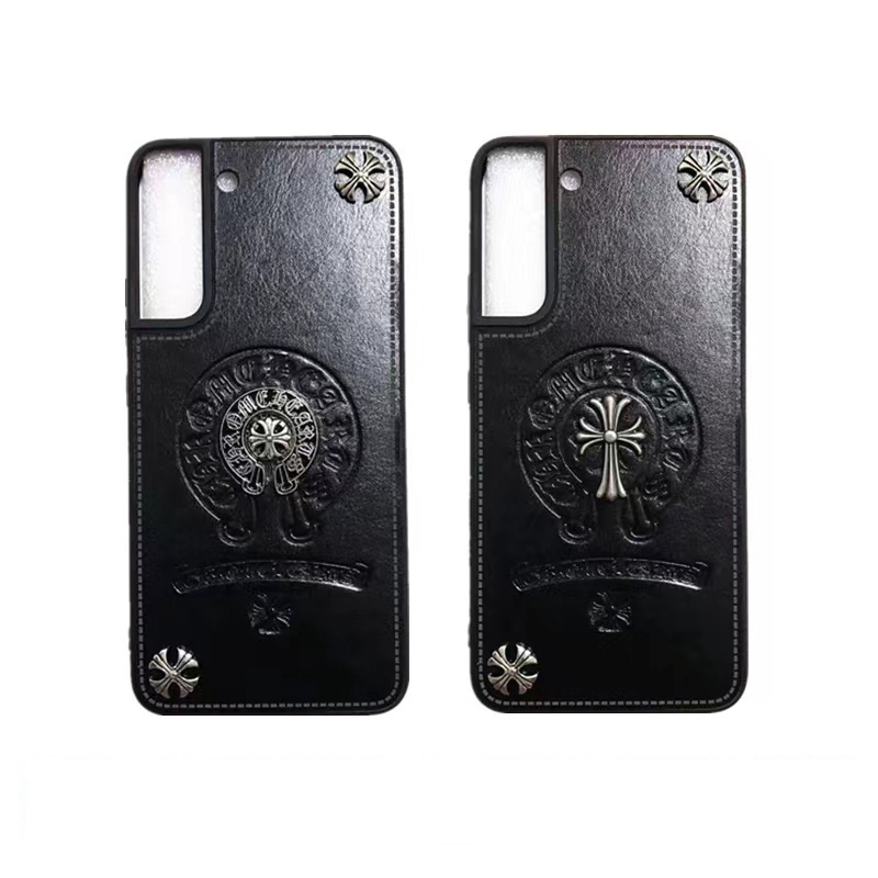 Chrome Hearts ハイブランド Galaxy S23/S23+/S23 Plus/s23 Ultraケース おしゃれ クロムハーツ モノグラム レザー ジャケット型