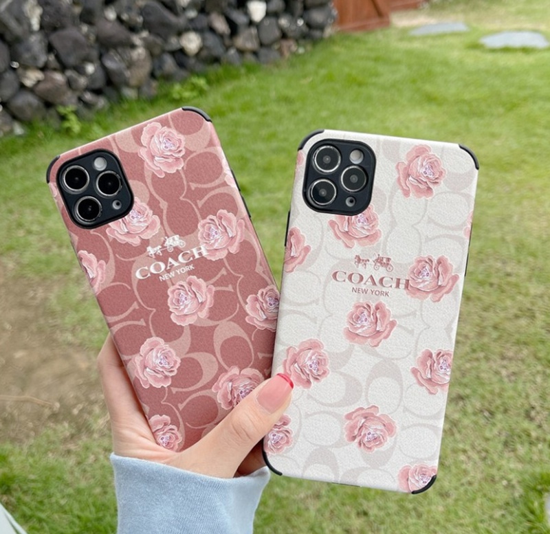 COACH ブランド iphone 13/13 pro/13 pro maxケース コーチ かわいい 花 ジャケット型 モノグラム