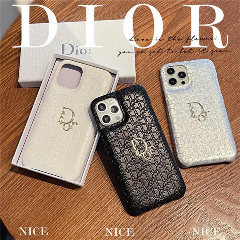 DIOR ディオール ハイブランド iPhone 13 pro max/13 miniケース かわいい モノグラム柄  ジャケット型 シンプル 黒白色