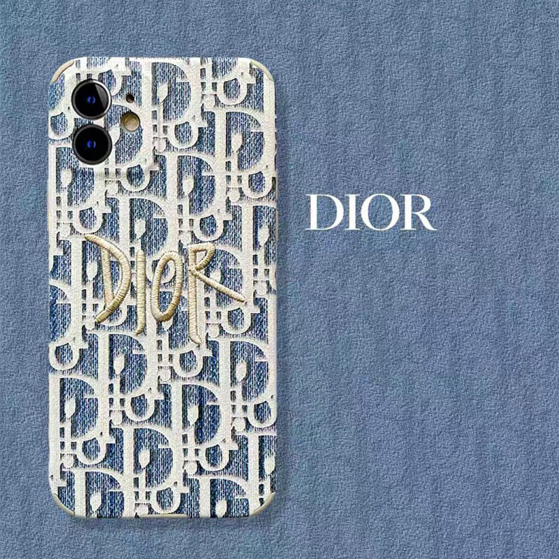 DIOR ハイブランド iphone 13/13 pro/13 pro maxケース 個性 ディオール 刺繍 モノグラム男女通用