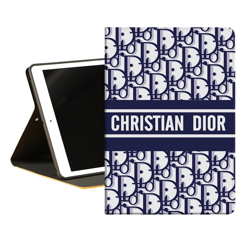 Dior/ディオール ブランド ipad 10/pro 2022/air 5/mini 6/9ケース モノグラム風 手帳型 全機種対応 スタンド付き