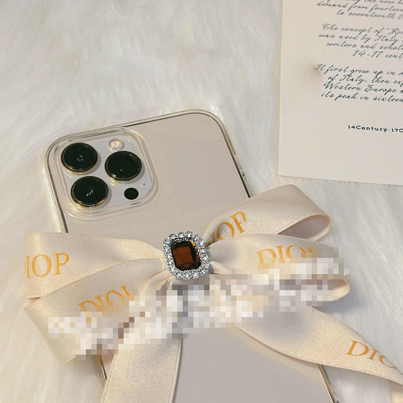 Dior ディオール ブランド アイフォン14/se3/13カバー モノグラム 宝石 クリア布 ジャケット ソフト 男女