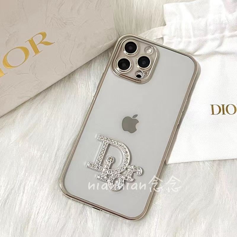 Dior ディオール ブランド iphone 14/14 pro/14 pro max/14 plusケース 韓国風 クリアケース モノグラム きらきら