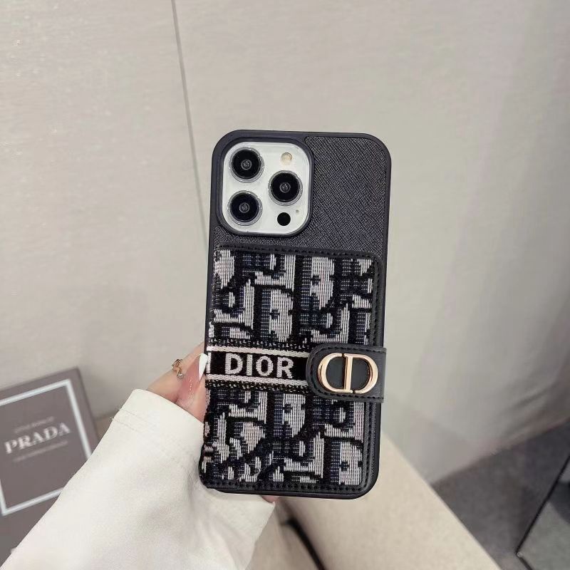 DIOR ブランド iPhone 14/14 Pro/14 Pro Maxケース 韓国風 ディオール カード収納 財布型 レザー 小銭入れ モノグラム