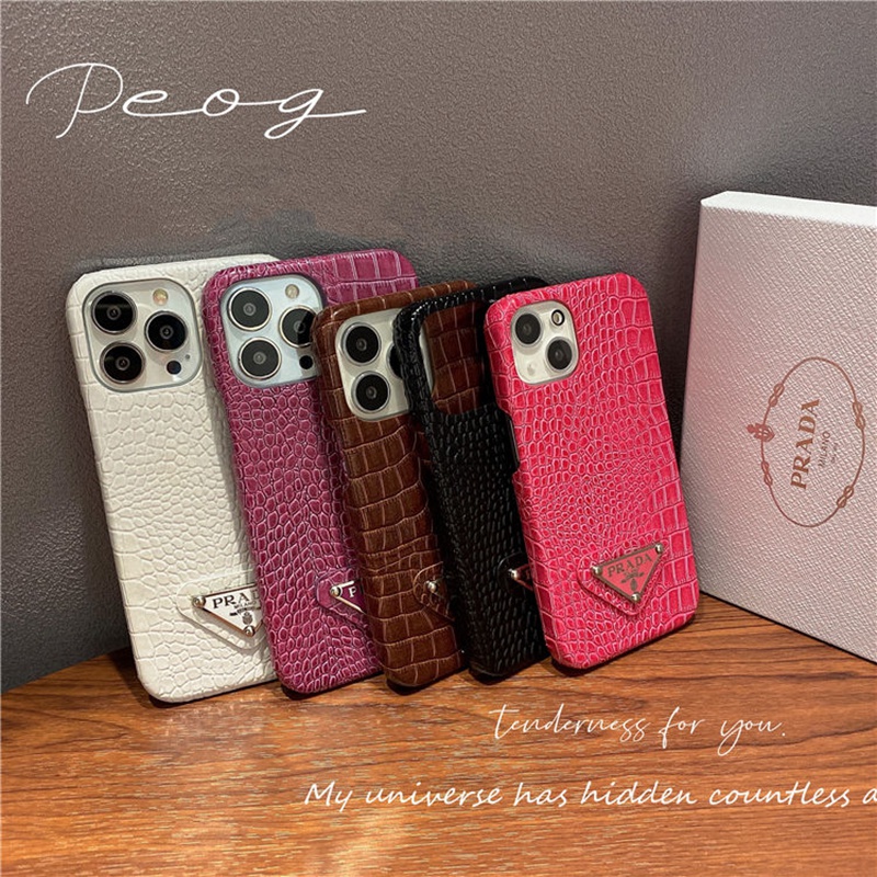 Prada ハイブランド プラダ iPhone se第3世代/13/13 Pro/13 Pro Maxケース お洒落 Galaxy S22/s22+/s22 ultra クロコダイル風