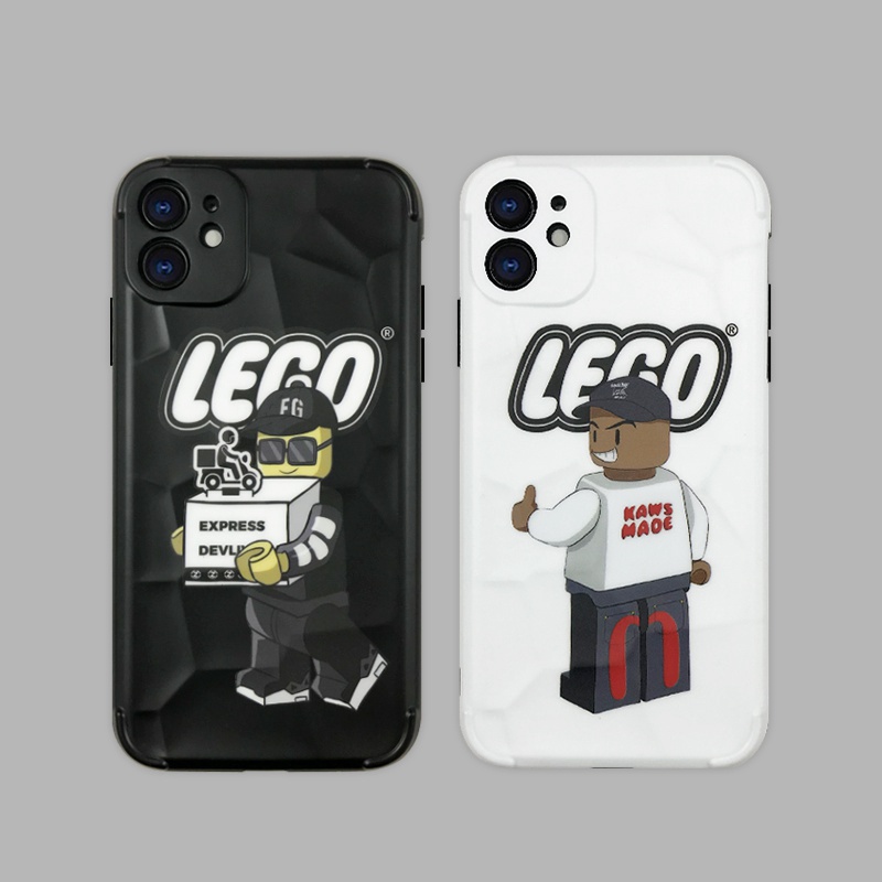 LEGO KAWS ブランド iphone13/13 mini/13 pro/13pro maxケース 韓国風 モノグラム カウズ シリコン おもちゃ ジャケット型