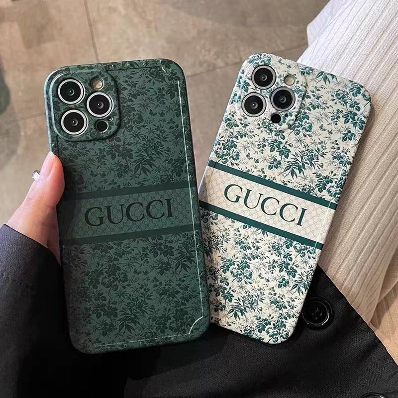 グッチ Gucci ブランドアイフォン13pro max miniカバー おしゃれ 植物 ジャケット モノグラム 男女通用