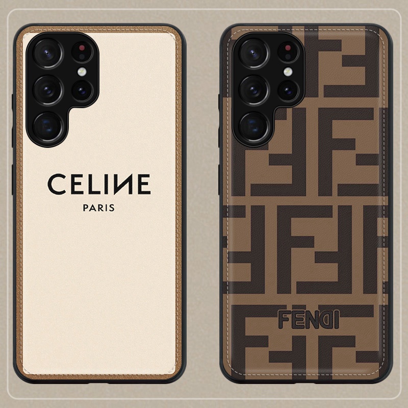 GUCCI/グッチ FENDI/フェンディ CELINE/セリーヌ ハイブランド IPhone 14/14 Plus/14 Pro Maxケース 全機種対応 レザー Galaxy A54/S23+Ultraケース モノグラム 縫い ジャケット型 レディーズ