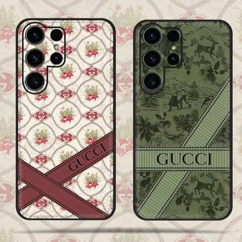 GucciハイブランドGalaxy S23/S23+/S23 Plus/S23 Ultra/A54 5Gケース 韓国風 グッチ モノグラム 植物柄 ジャケット型 耐衝撃